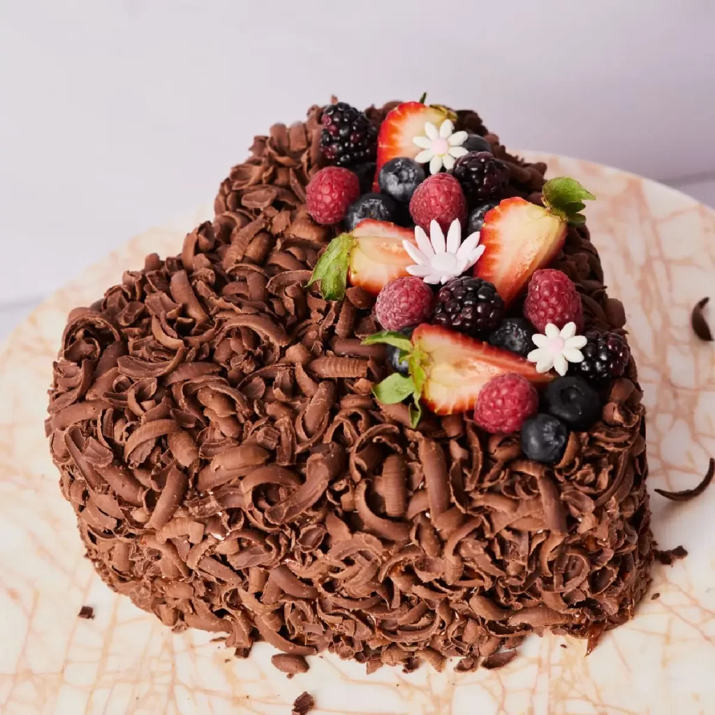 Torta de chocolate corazon