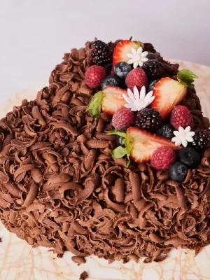 Torta de chocolate corazon